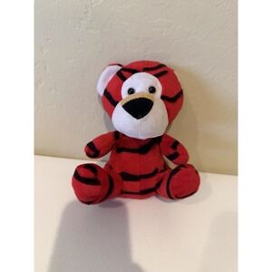 World Plush Inc Red Tiger Stuffed Animal Black Stripes 10" GS-1675
